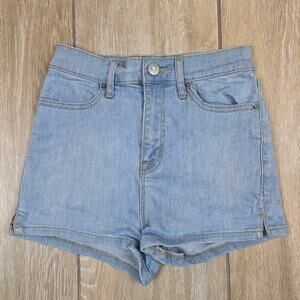 BDG Urban Outfitters Pinup Super High Rise Denim Shorts Womens 25W Light Wash